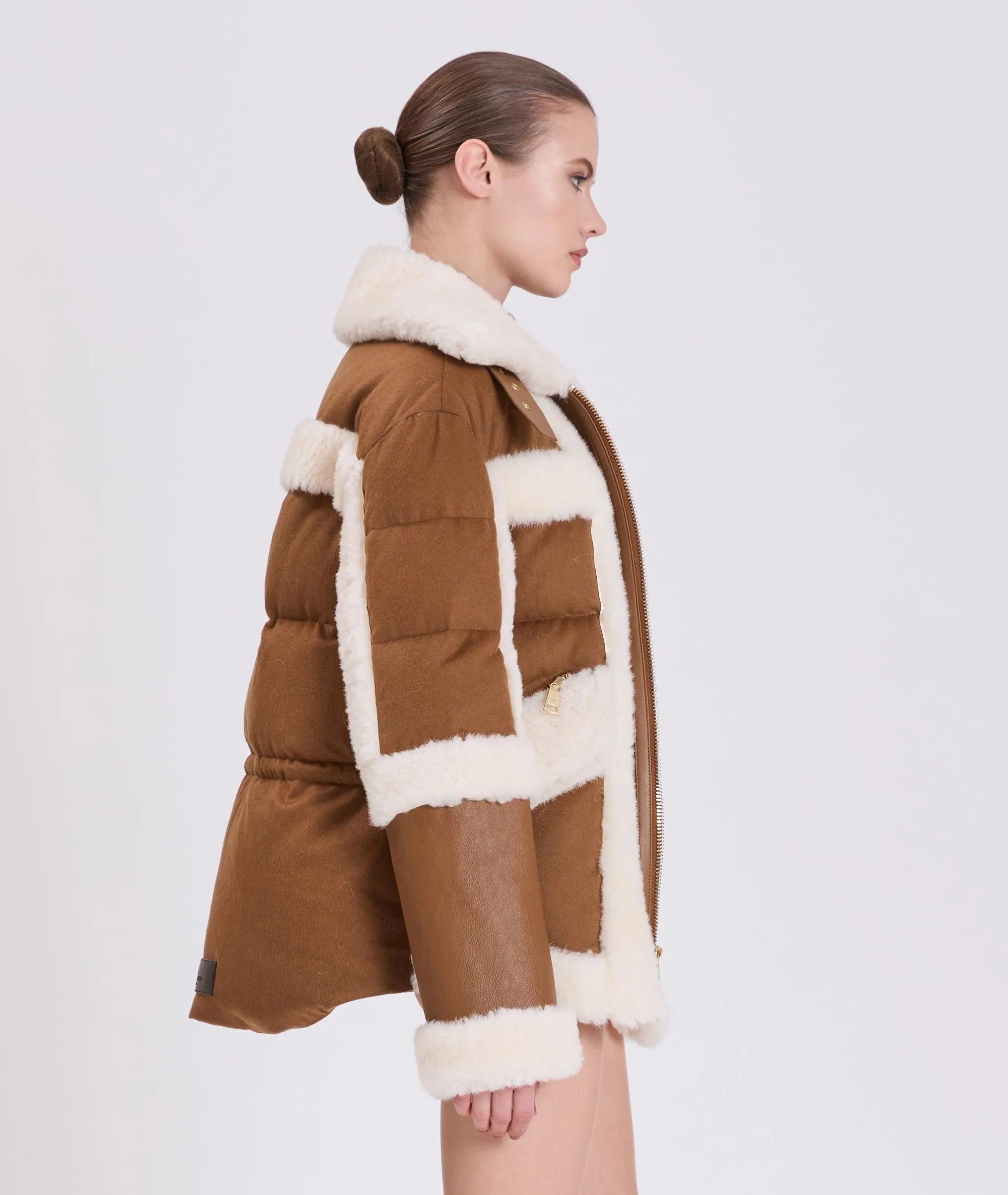 CALISTA CASHMERE | CASHMERE SHEARLING JACKET