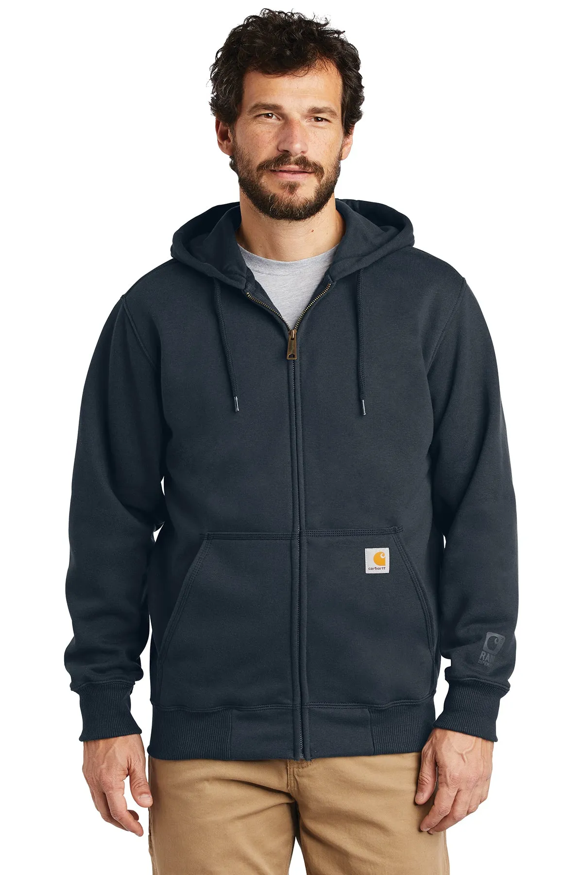 Carhartt Rain Defender Paxton Custom Zip Hoodies, New Navy