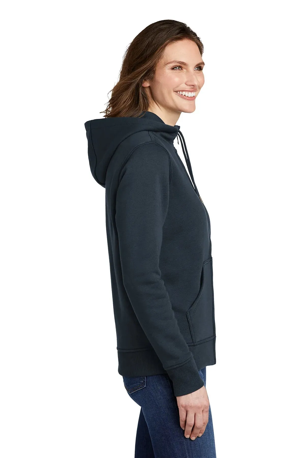 Carhartt Womens Clarksburg Full-Zip Custom Hoodies, Navy