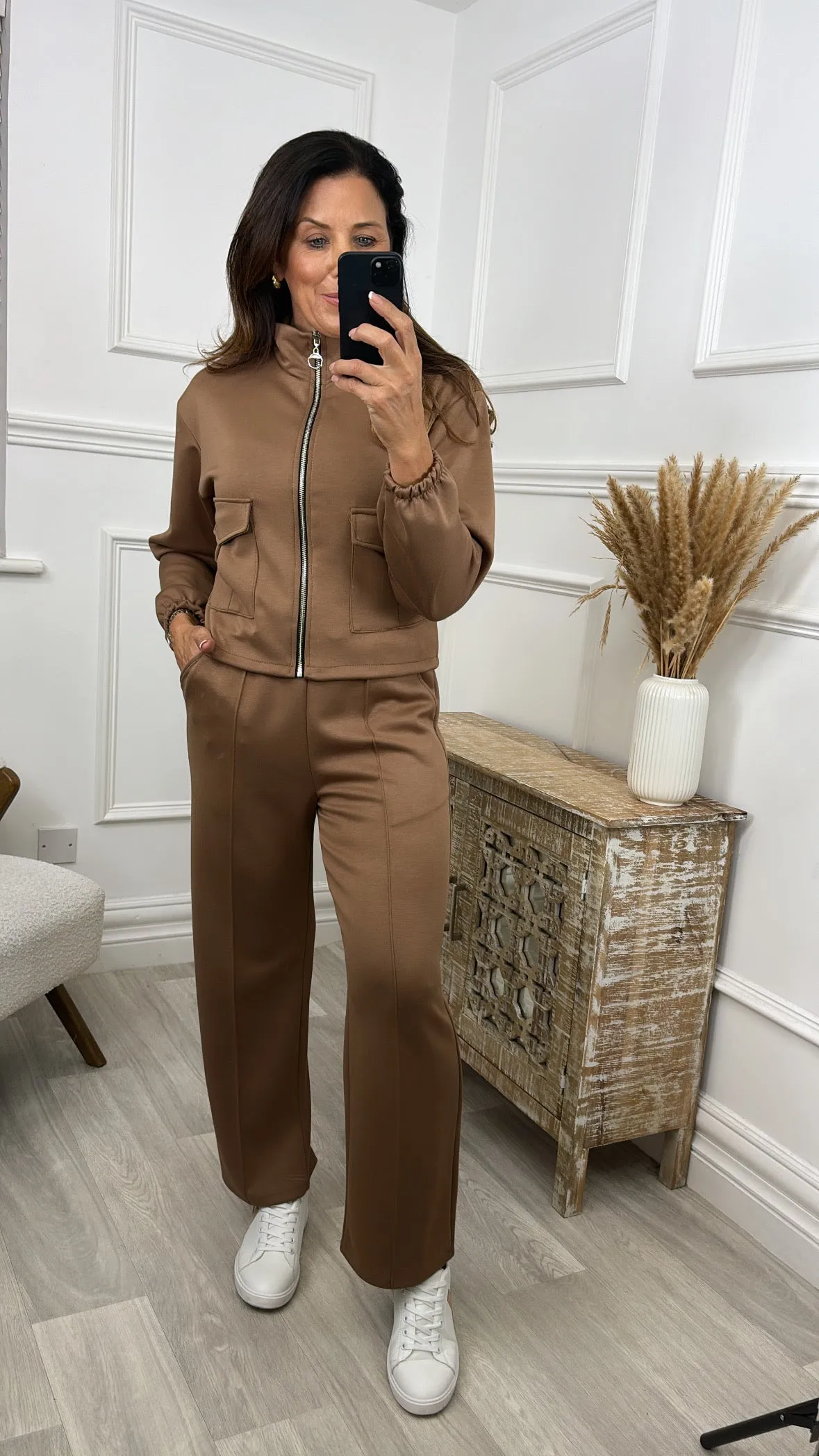 Cassidy Brown Front Seam Trousers 30 leg length