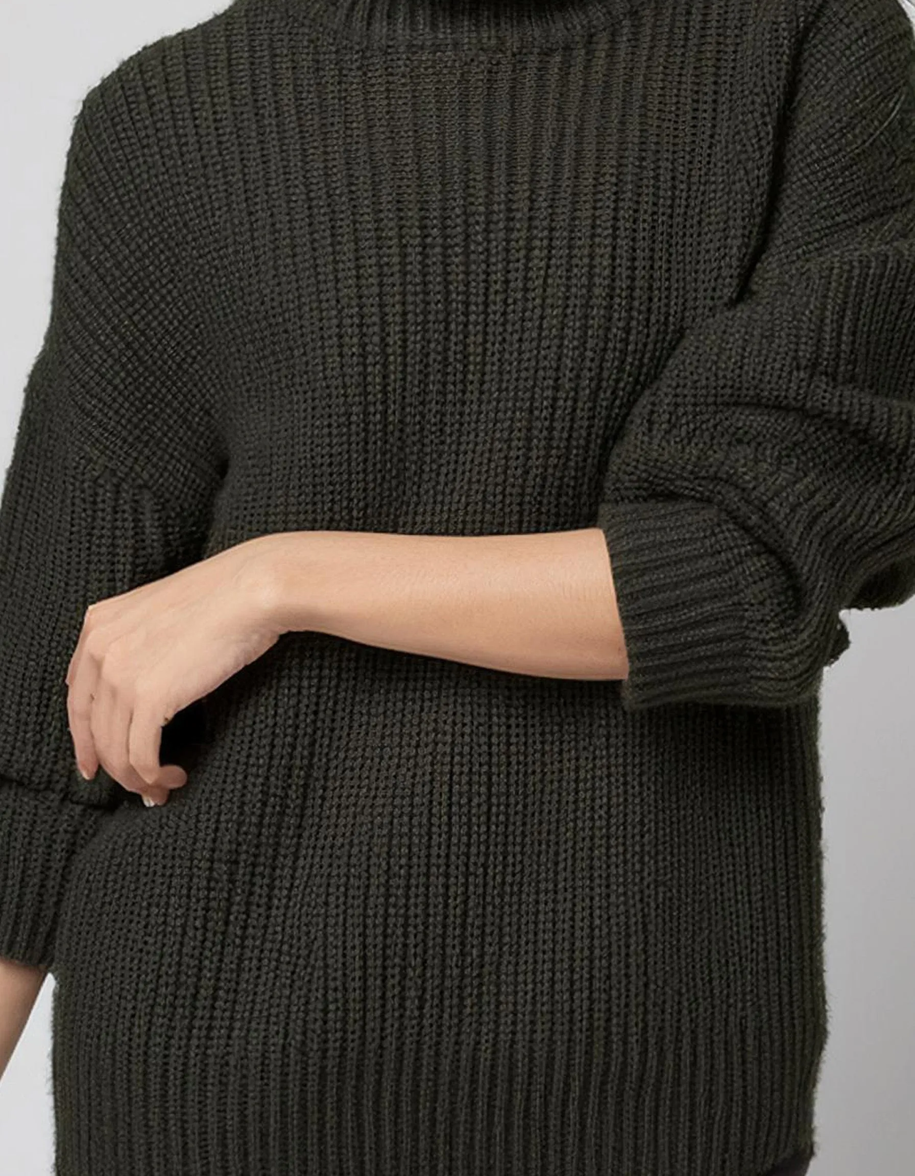 Charcoal Turtleneck Pullover