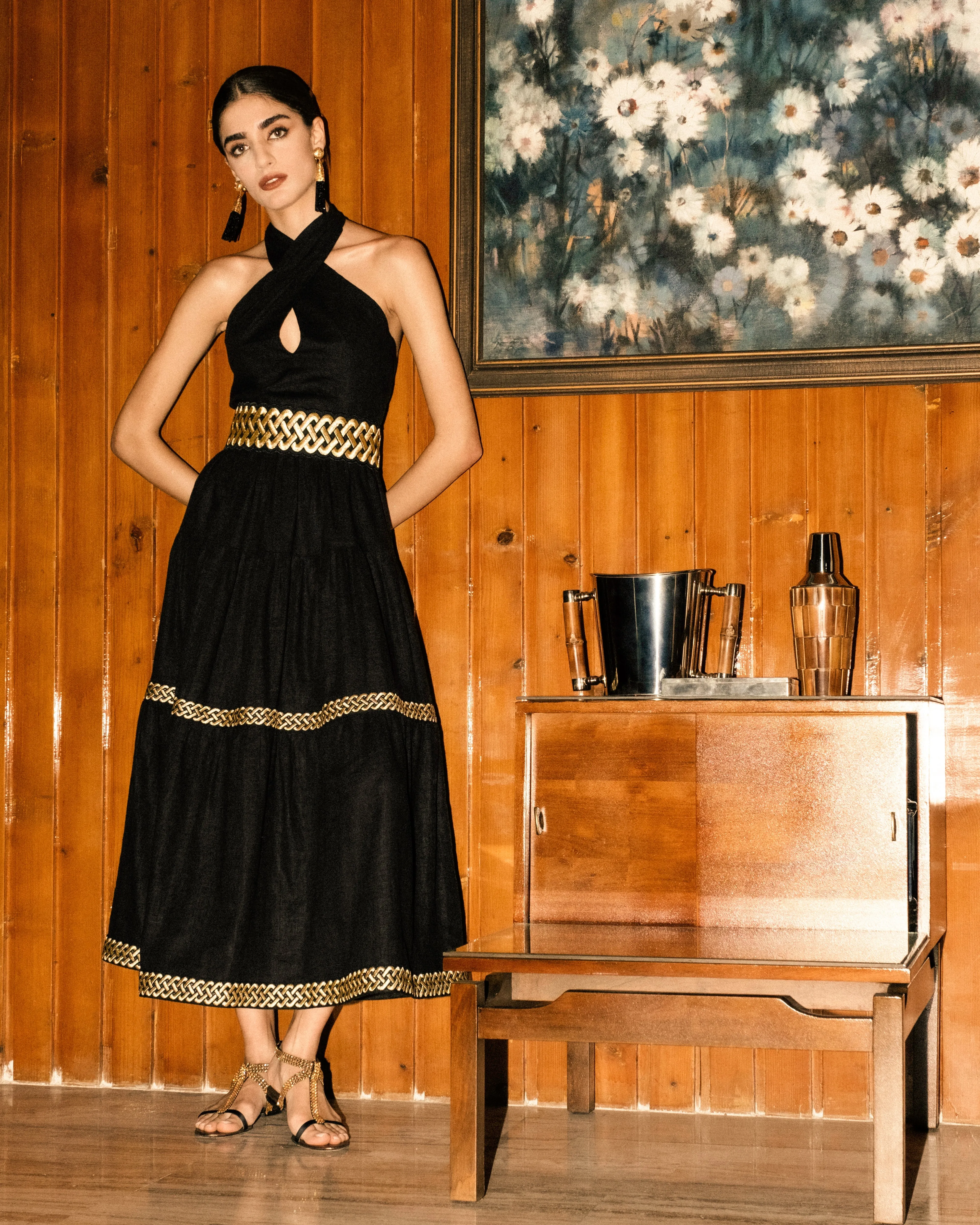 Chelgis Skirt - Black & Gold