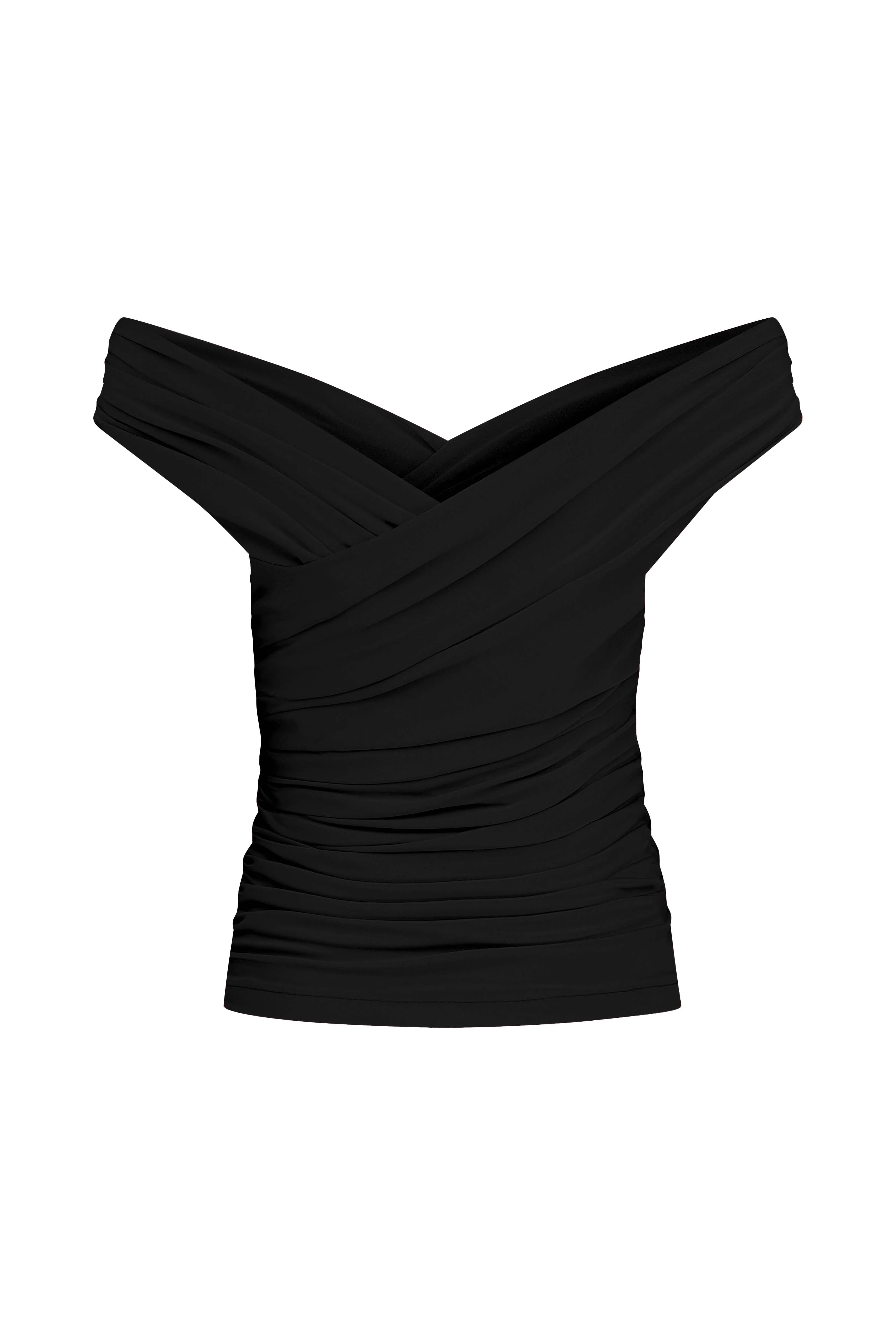 Cheri Jersey Blouse  in Black