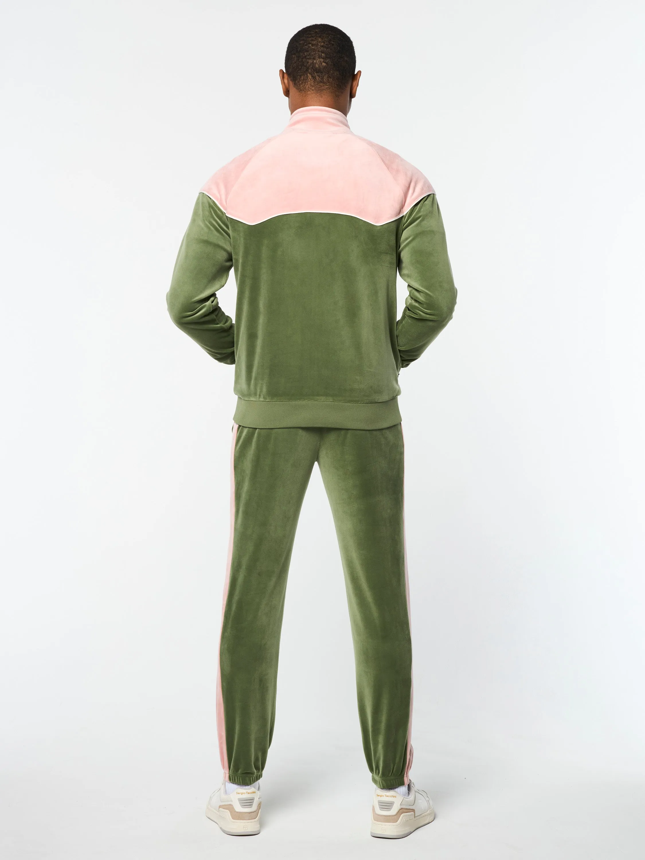 Cielo Velour Track Jacket- Bronze Green