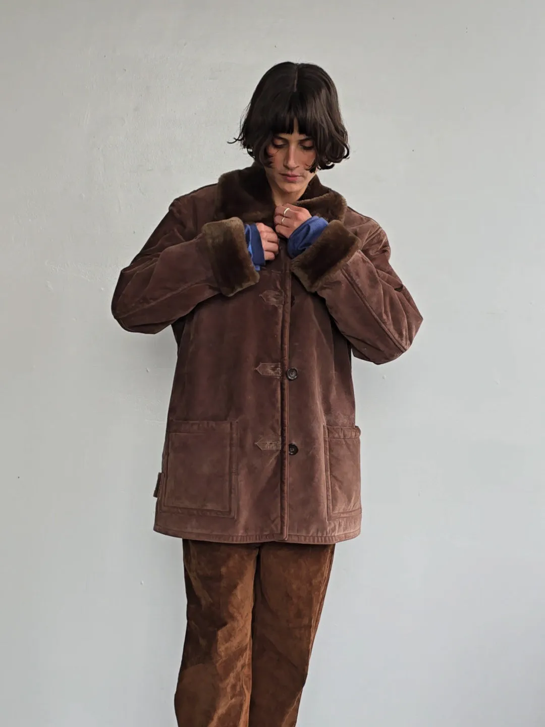 Cinnamon Shearling Chore Coat (L)