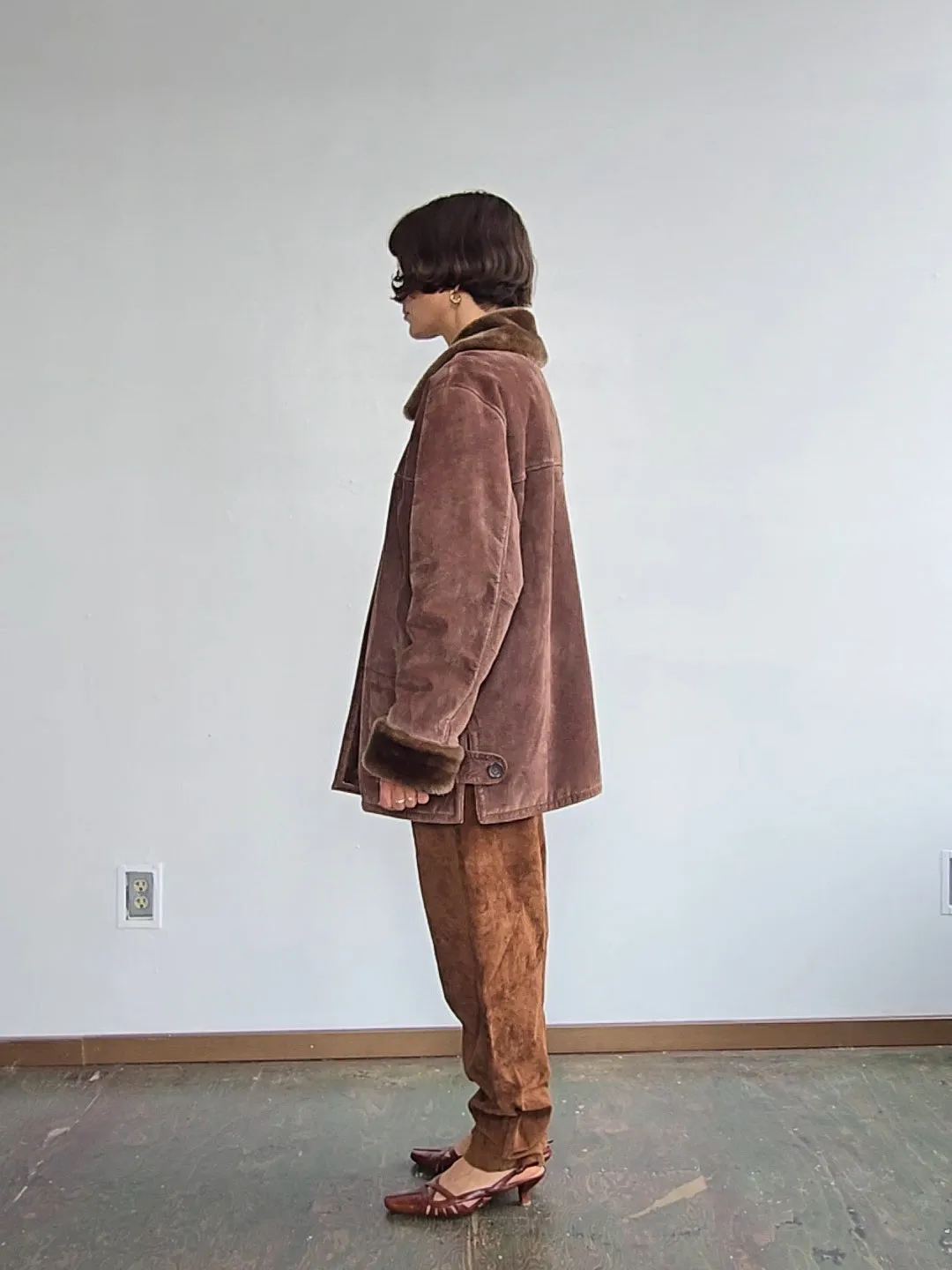 Cinnamon Shearling Chore Coat (L)