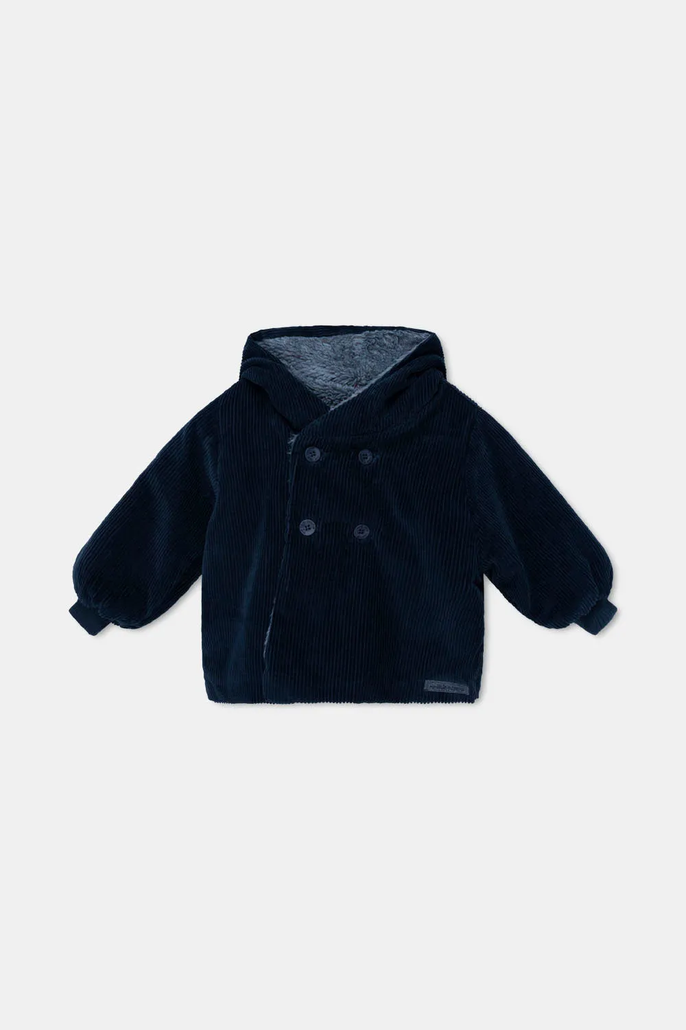 Corduroy faux shearling baby coat