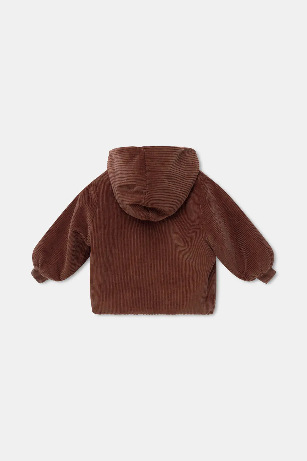 Corduroy faux shearling baby coat