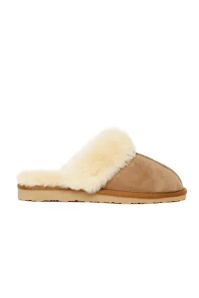 Cosy Women’s Shearling Slippers - Camel