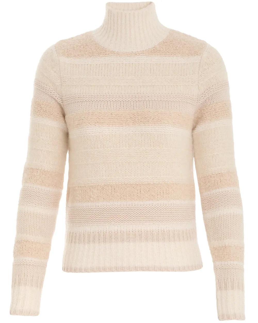 Cream Lyrical Stripe Sweater