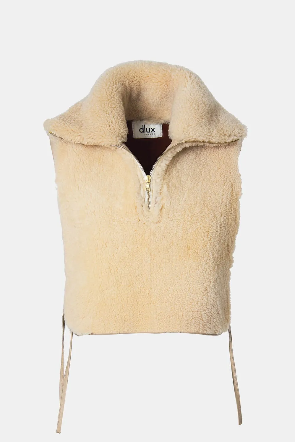 Cream Shearling Bib