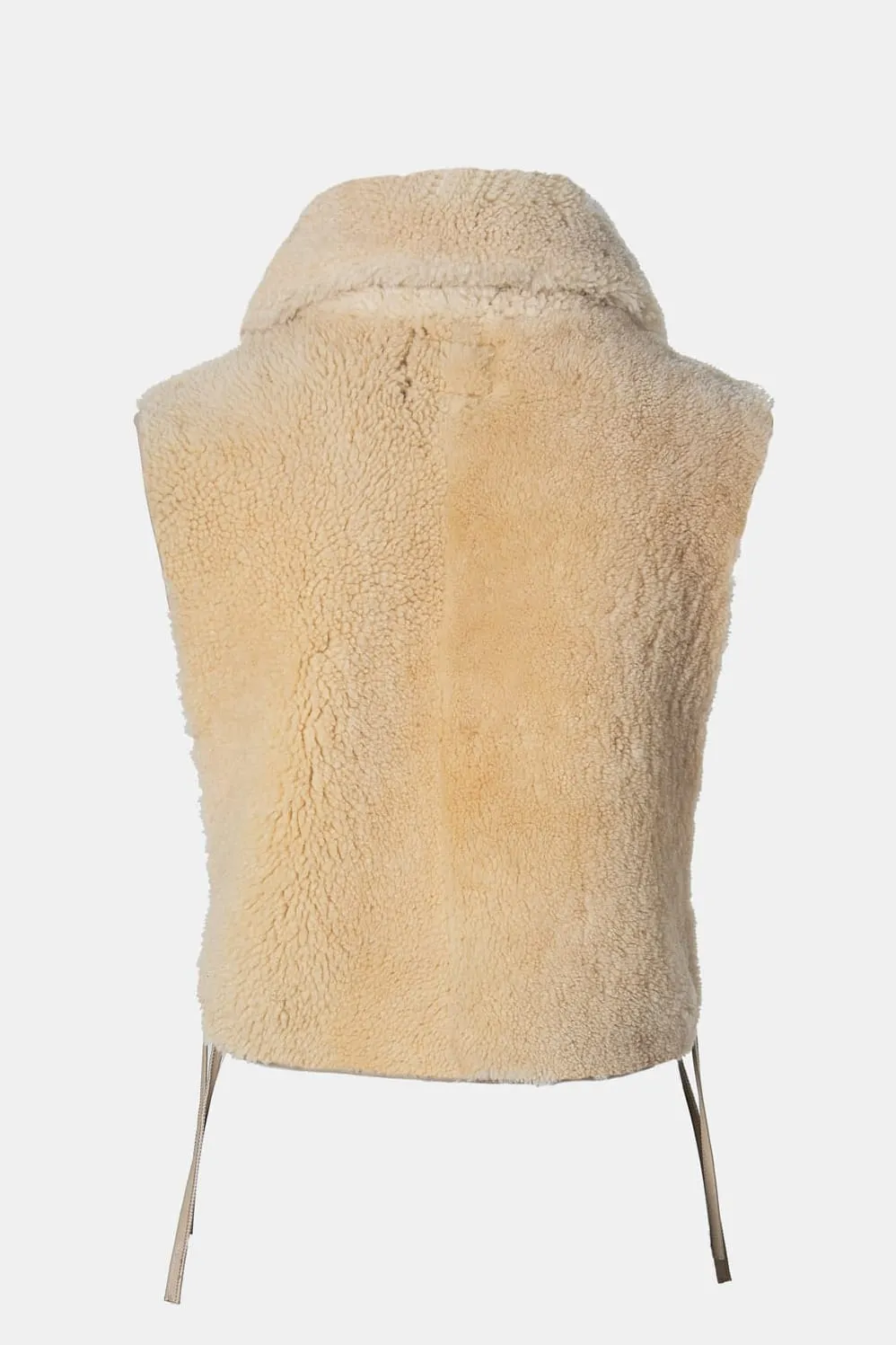 Cream Shearling Bib