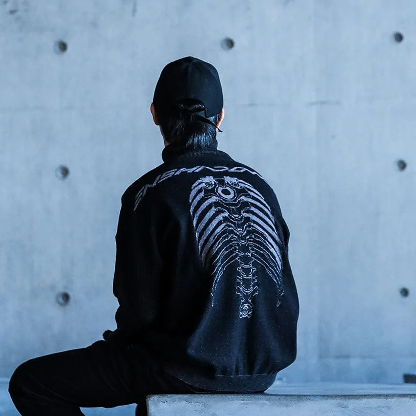 Cyber Skull Turtleneck Sweater