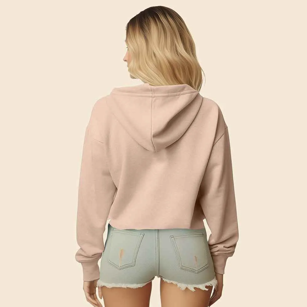 Dalix Cappuccino Cropped Hoodie