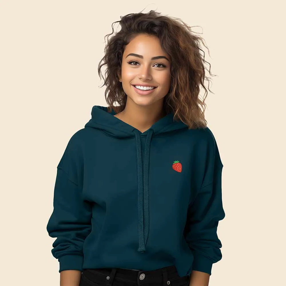 Dalix Strawberry Cropped Hoodie