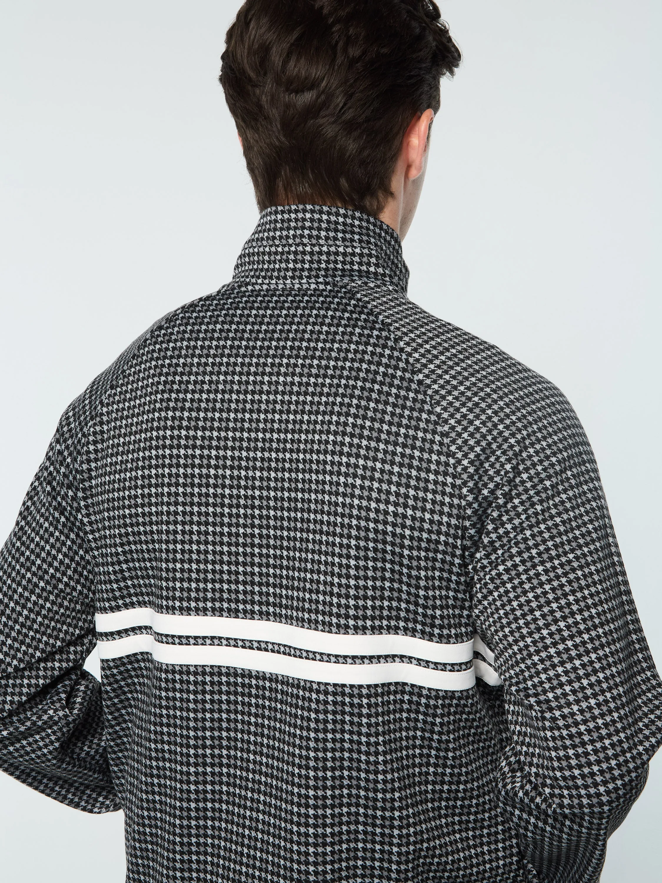 Dallas Houndstooth Track Jacket- Black Beauty