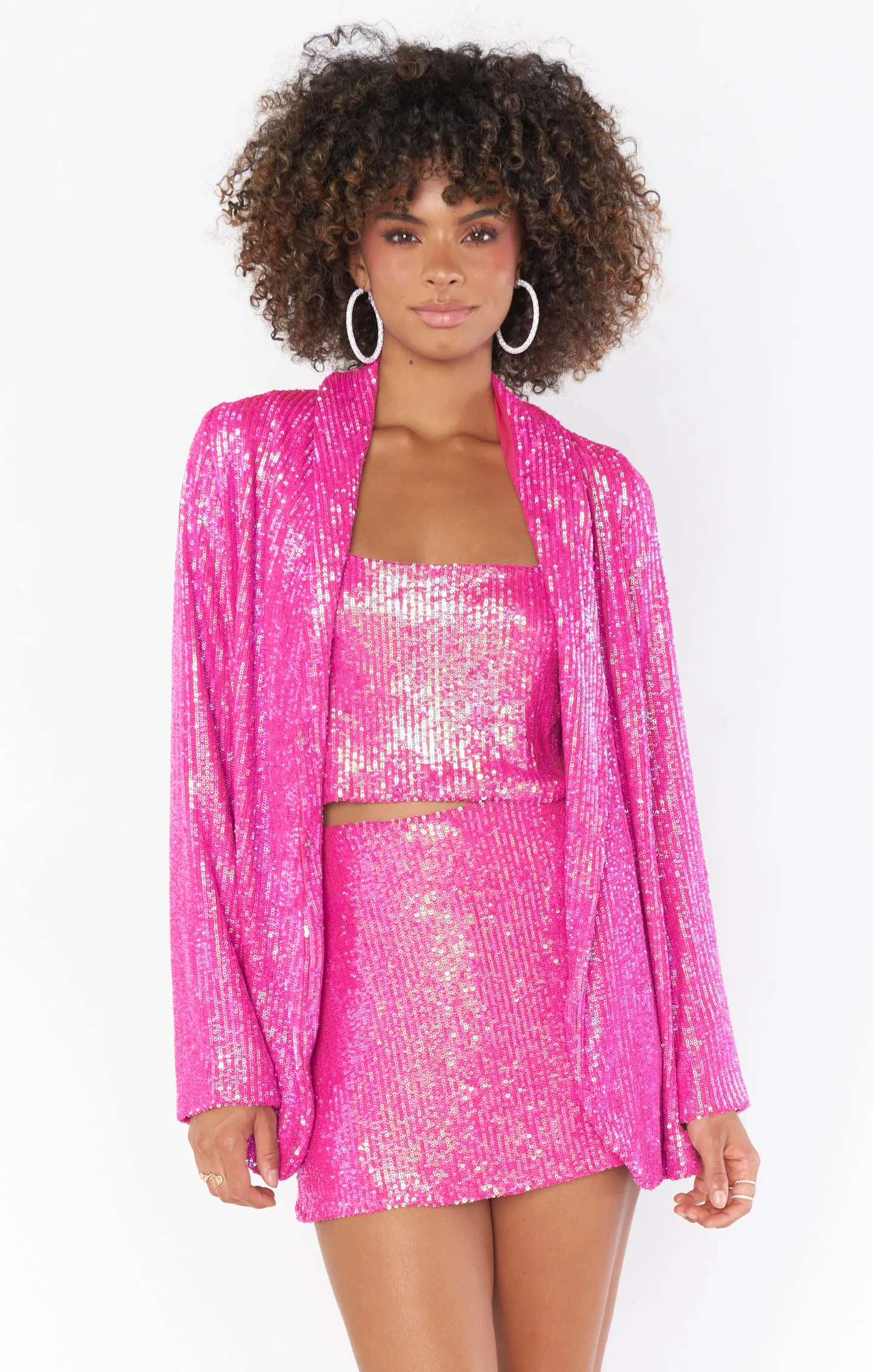 Dance Blazer ~ Pink Disco Sequin