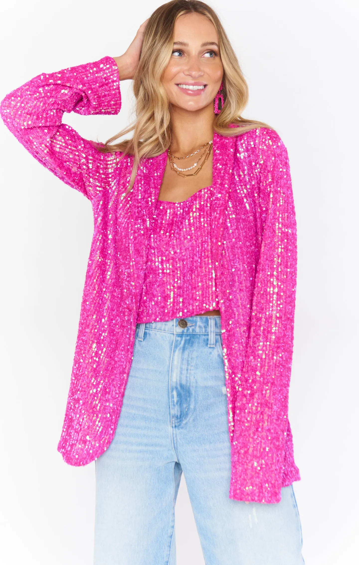 Dance Blazer ~ Pink Disco Sequin