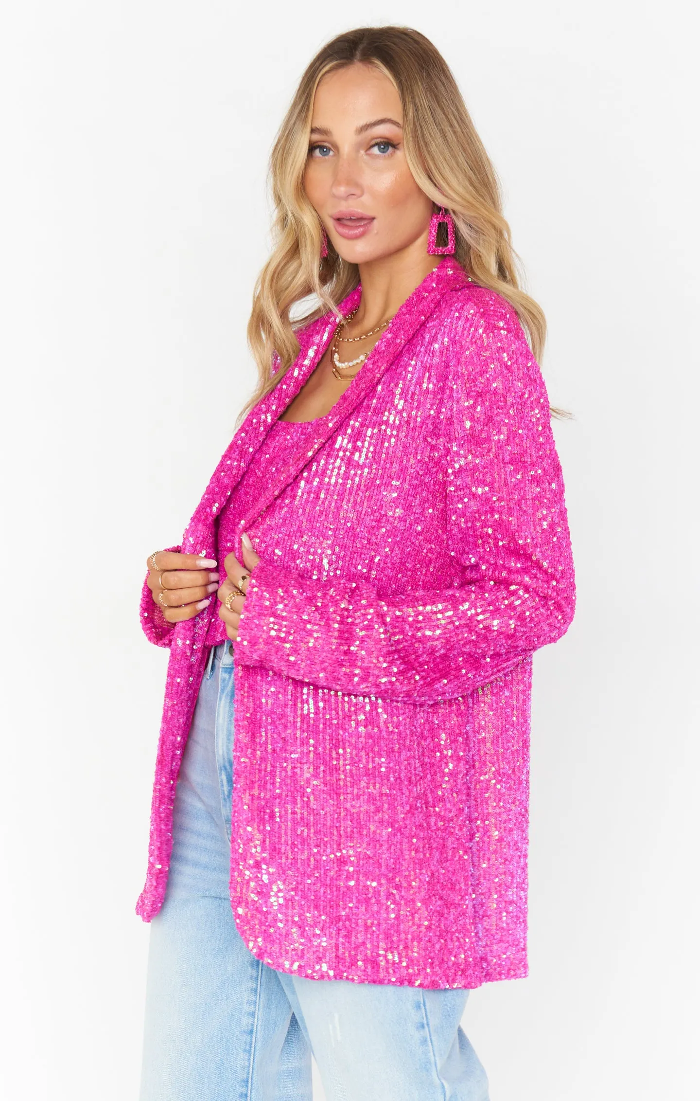 Dance Blazer ~ Pink Disco Sequin