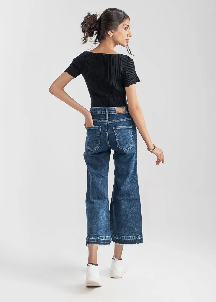 Denim Culottes - Blue