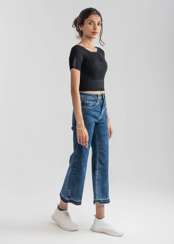 Denim Culottes - Blue