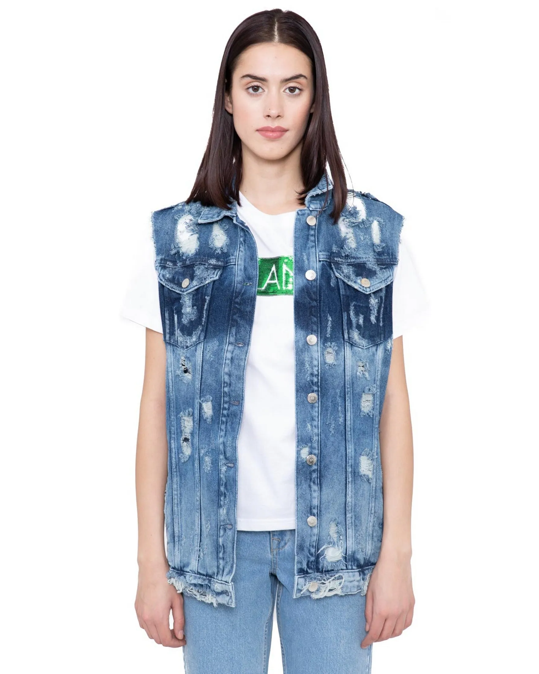 Denim gilet MOA