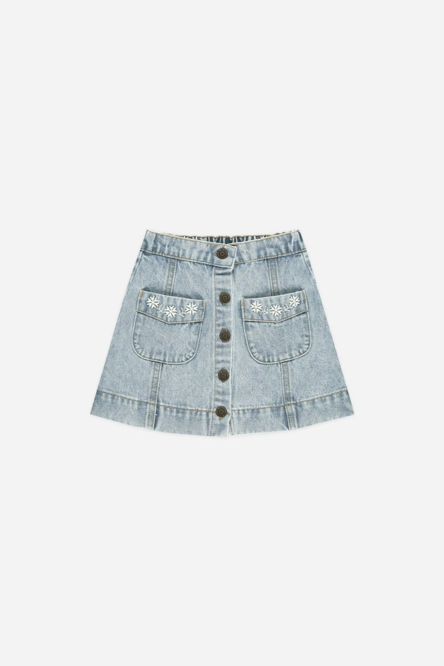 Denver Mini Skirt | Light Washed Denim