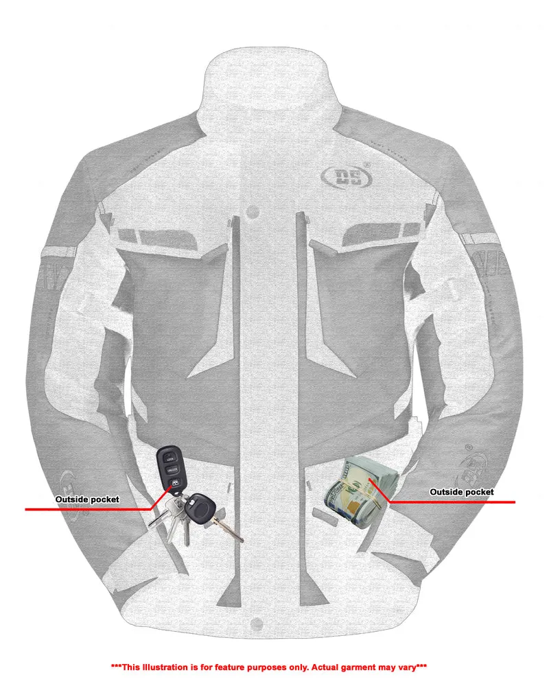 DS4616 Advance Touring Textile Motorcycle Jacket for Men - Hi-Vis