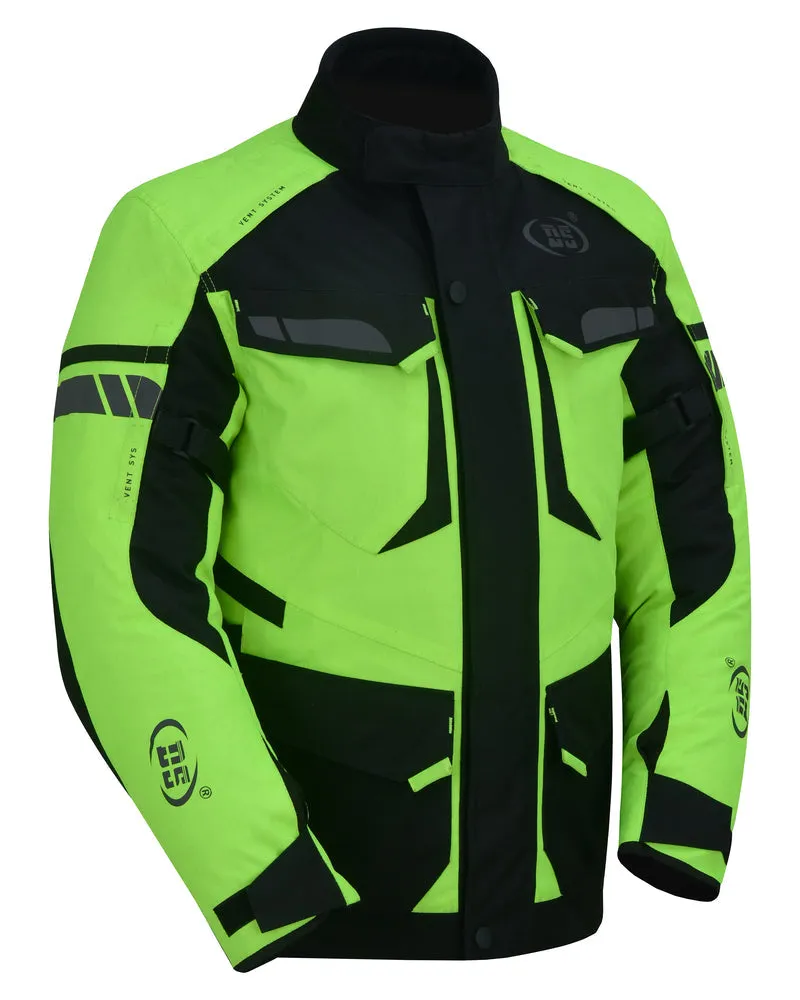 DS4616 Advance Touring Textile Motorcycle Jacket for Men - Hi-Vis