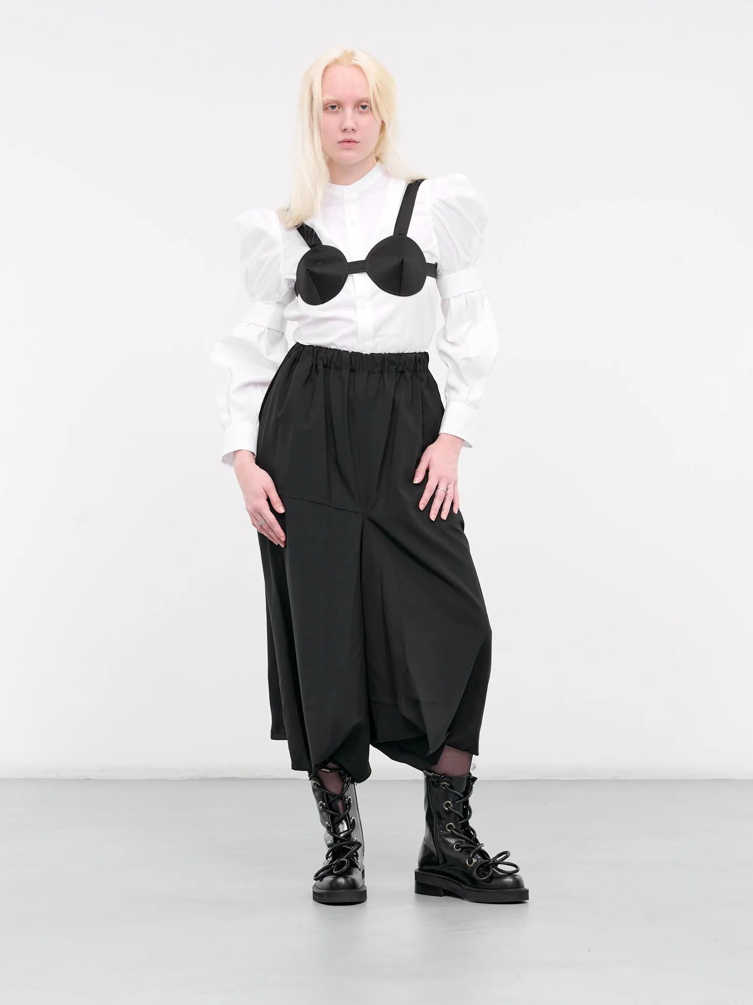 Elasticated Drape Trousers (GM-P003-BLACK)