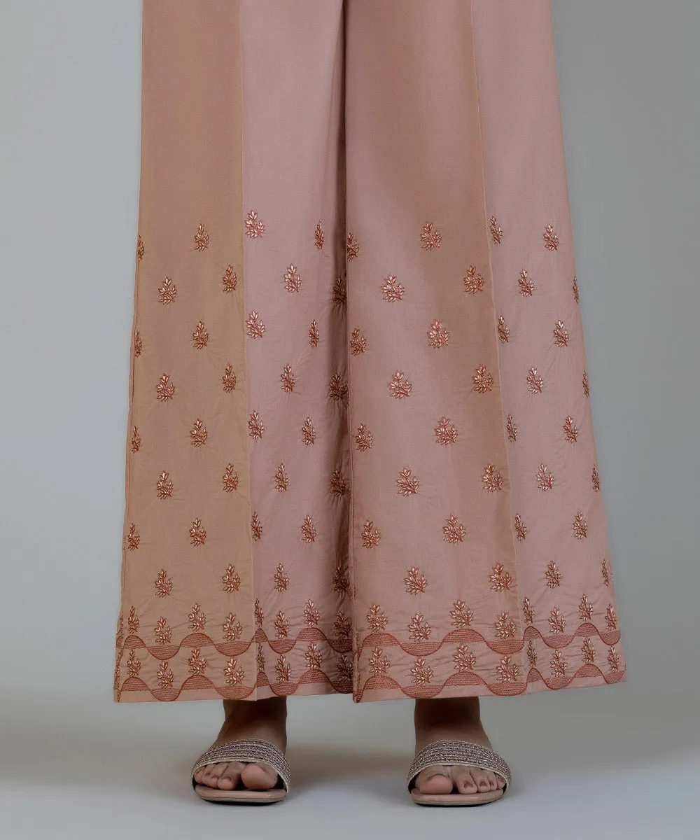 Embroidered Poplin Culottes