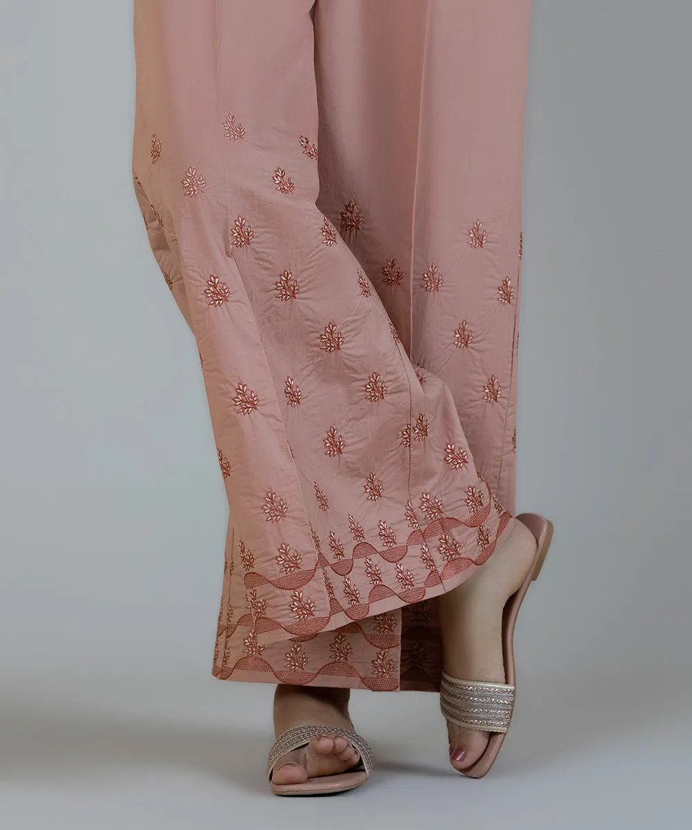 Embroidered Poplin Culottes