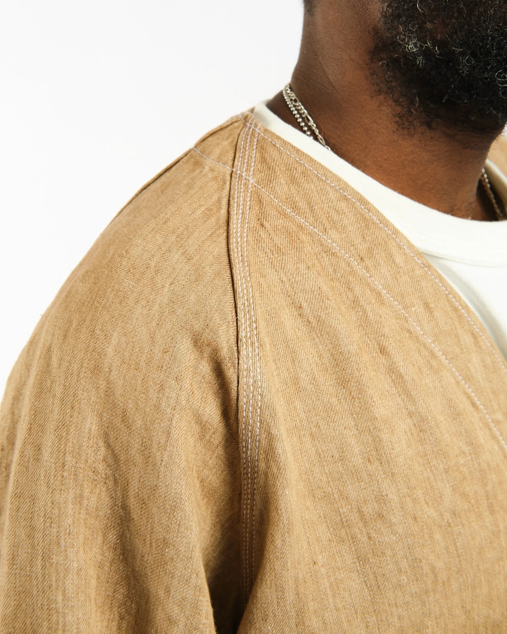 Engineer Jacket Twill Linen Brown