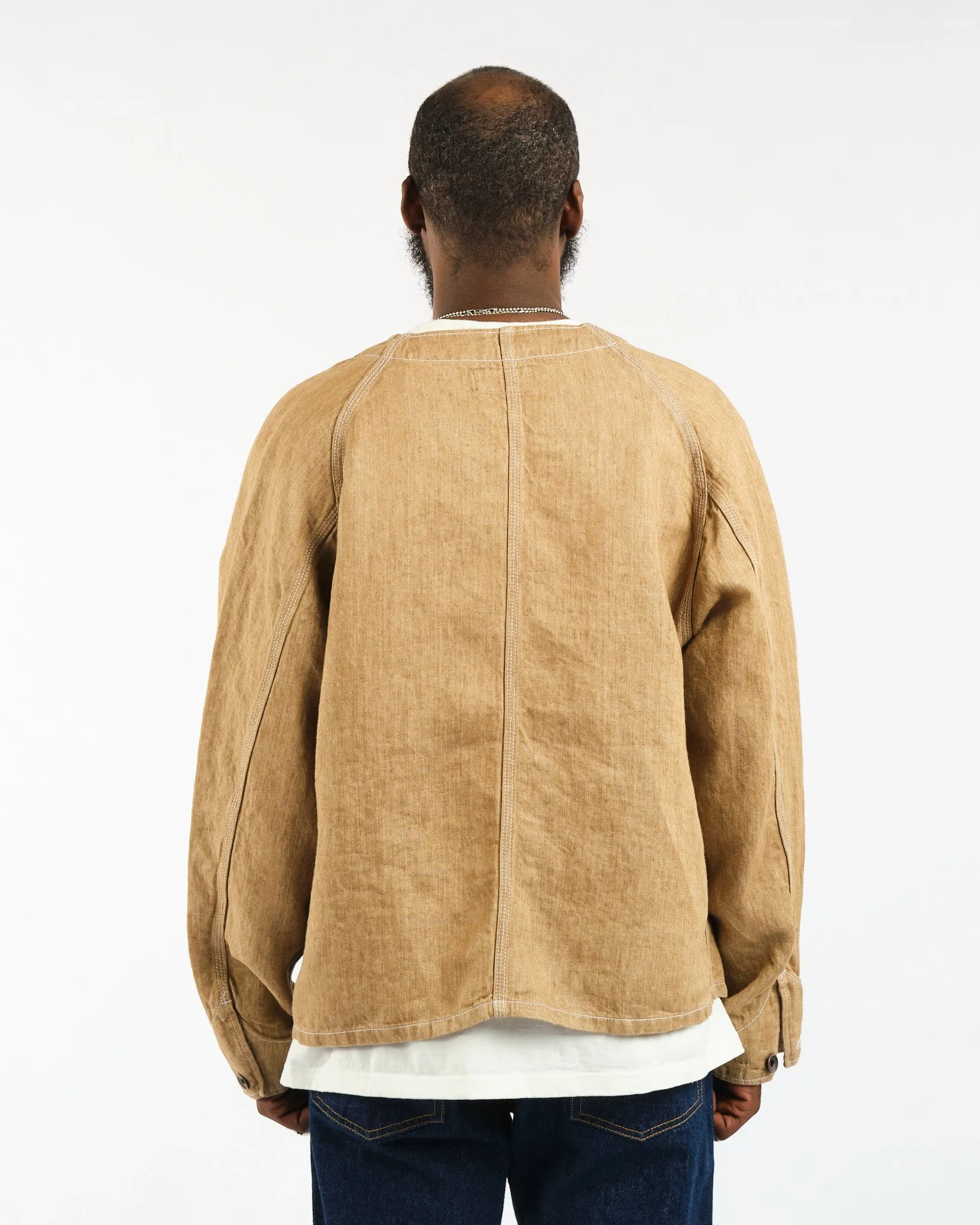 Engineer Jacket Twill Linen Brown