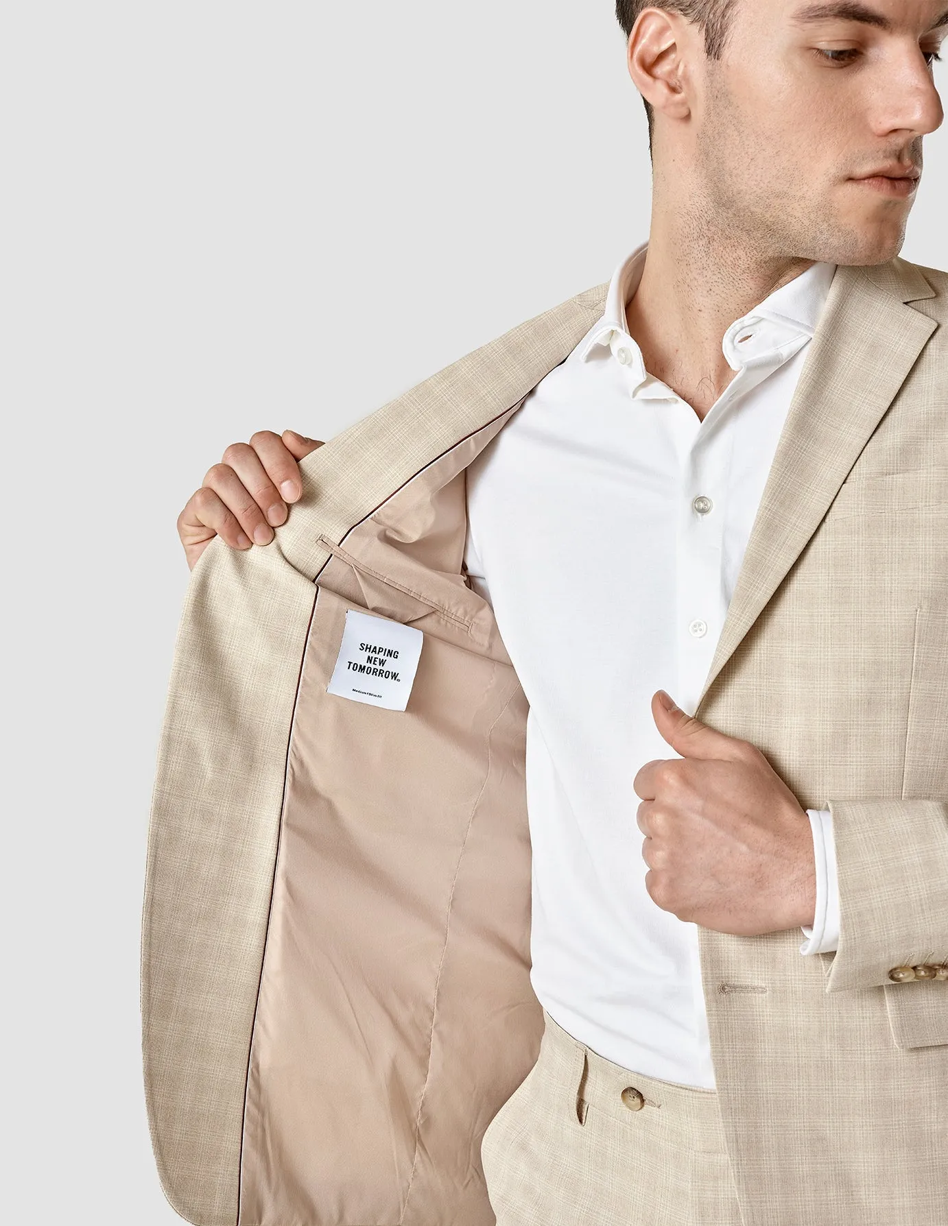 Essential Easy Blazer Regular Warm Sand