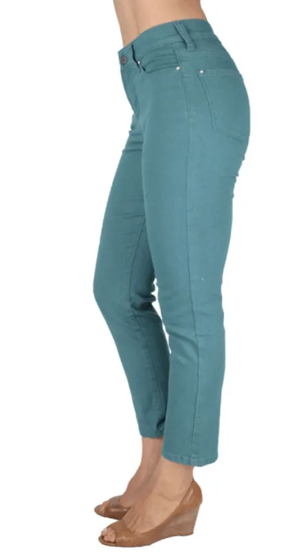 Ethyl Skinny Ankle Pants in Teal K359TEAL