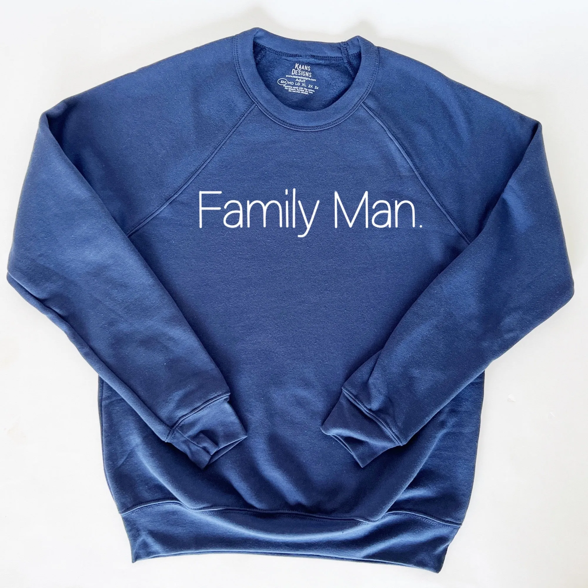 Family Man - Pocket or Full Print - Navy Lightweight Sweatshirt