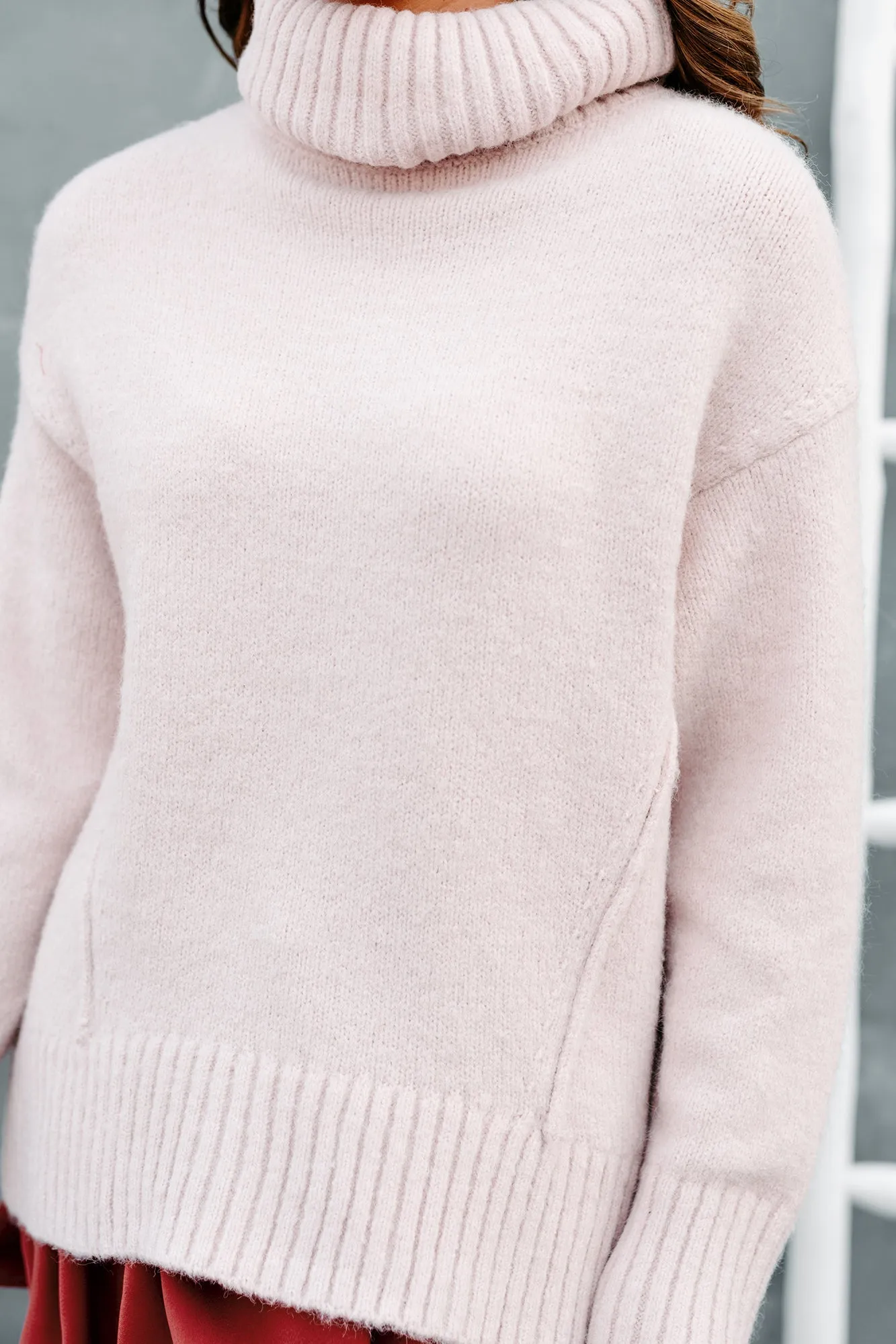 Fawning Over You Turtleneck Sweater (Blush)