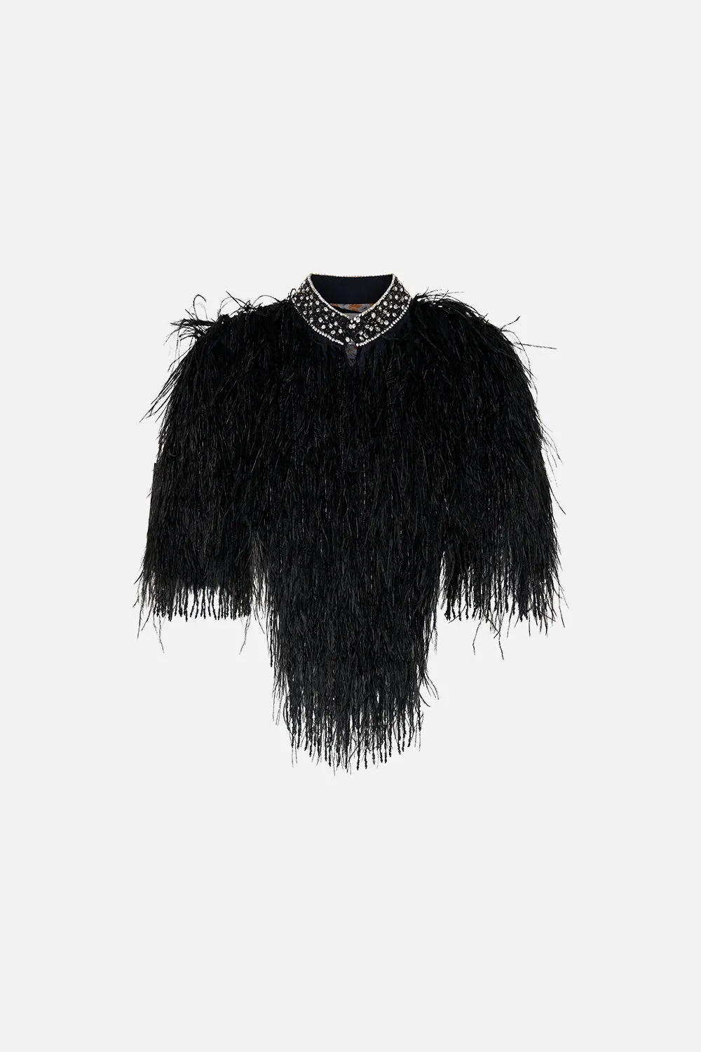 FEATHER BEADED GILET LADY OF THE MOON