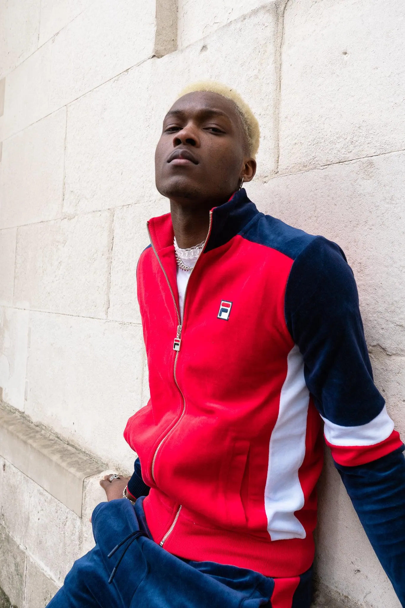 Fila Camden Velour Red Track Top