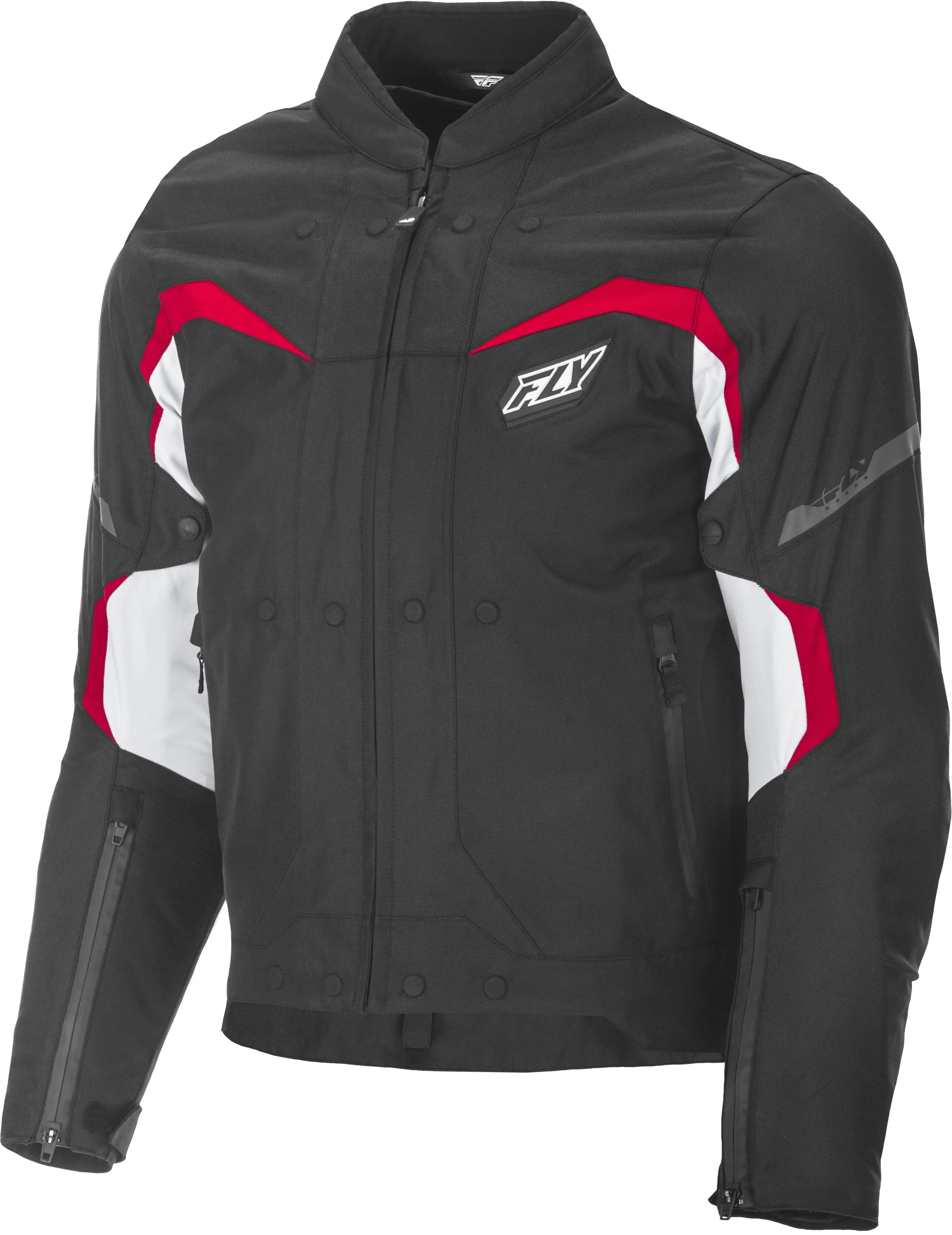 FLY RACING BUTANE JACKET BLACK/WHITE/RED 4X 477-2041-8