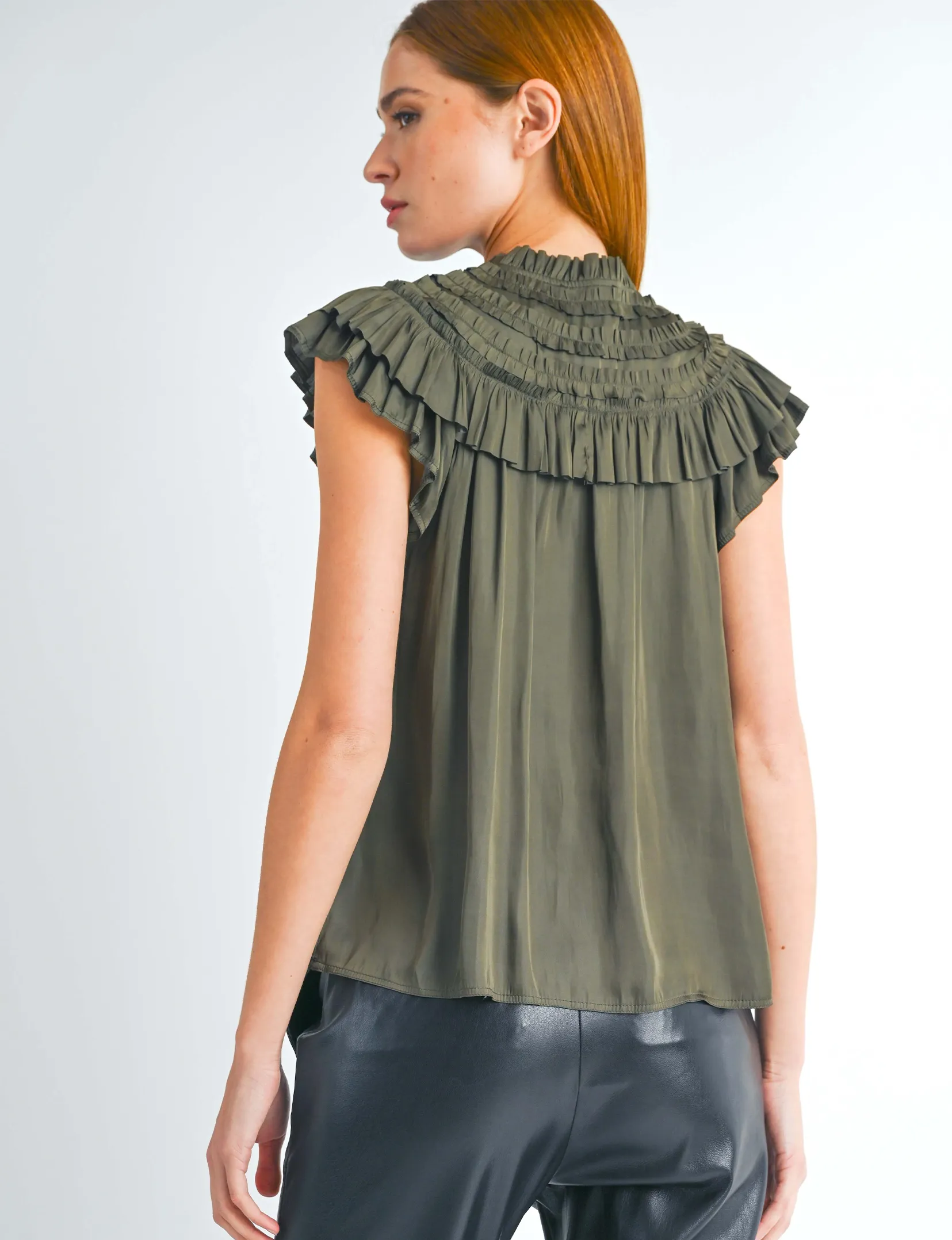 Freya Top, Olive