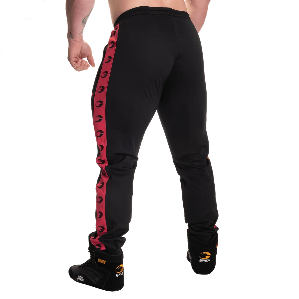 GASP Track Suit Pants - Black/Red