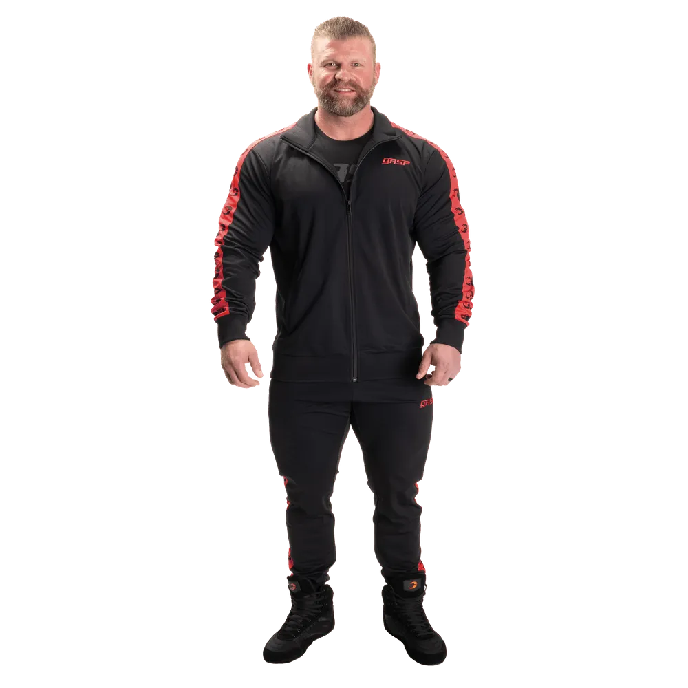 GASP Track Suit Pants - Black/Red