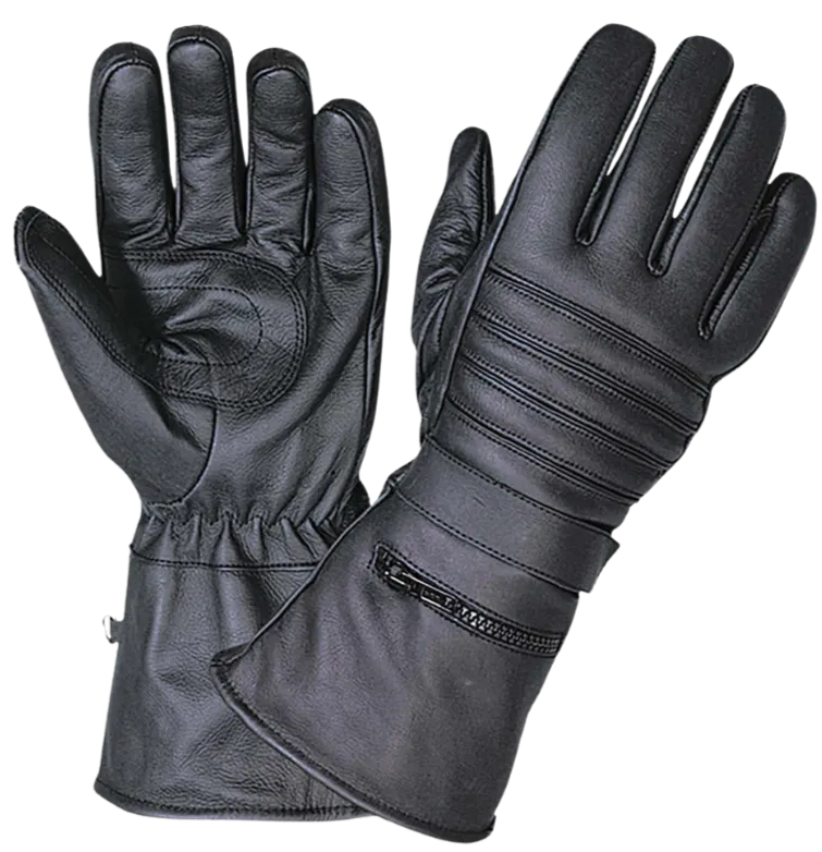 Gauntlet Leather Riding Gloves