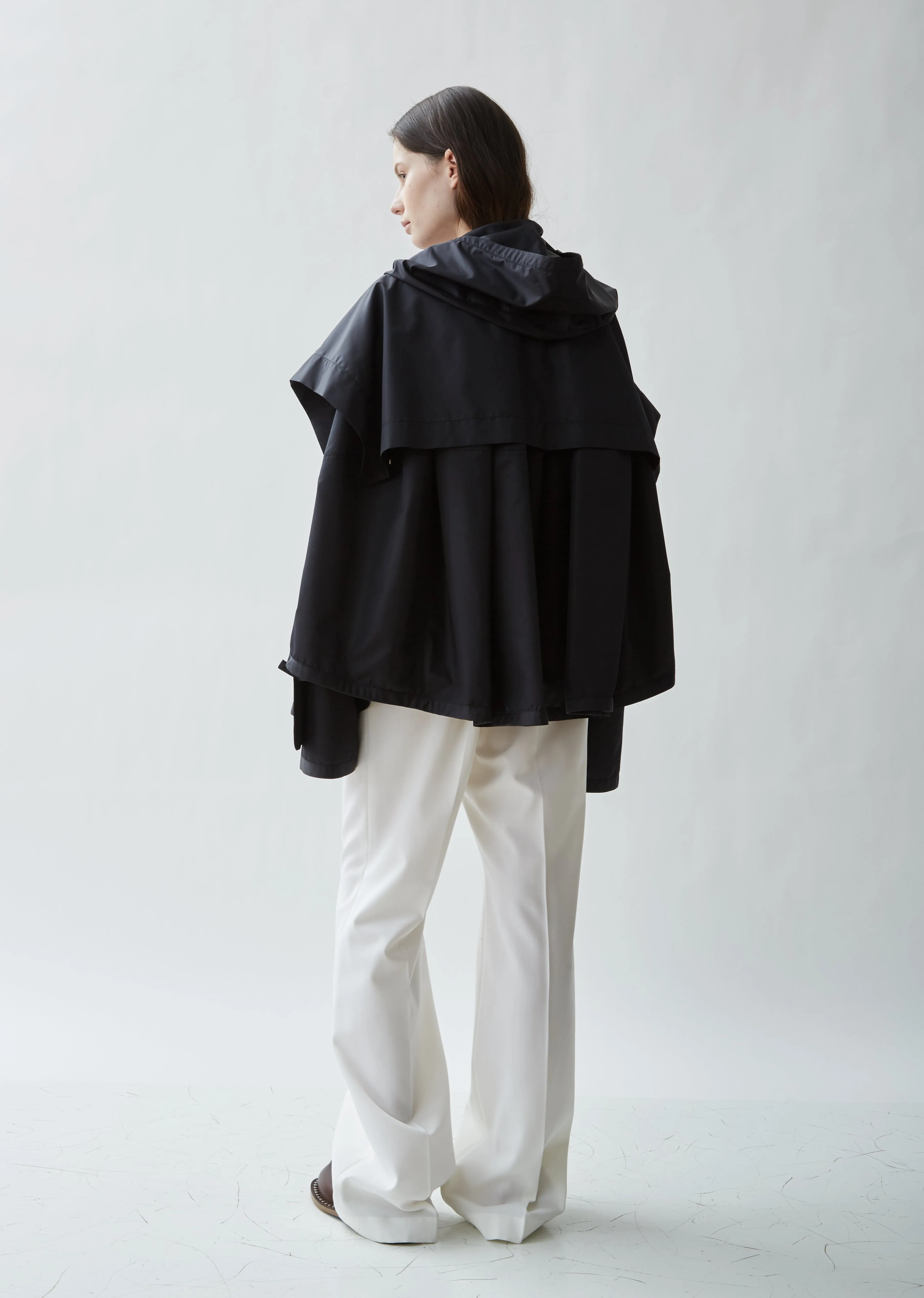 Geo Hooded Cape Jacket