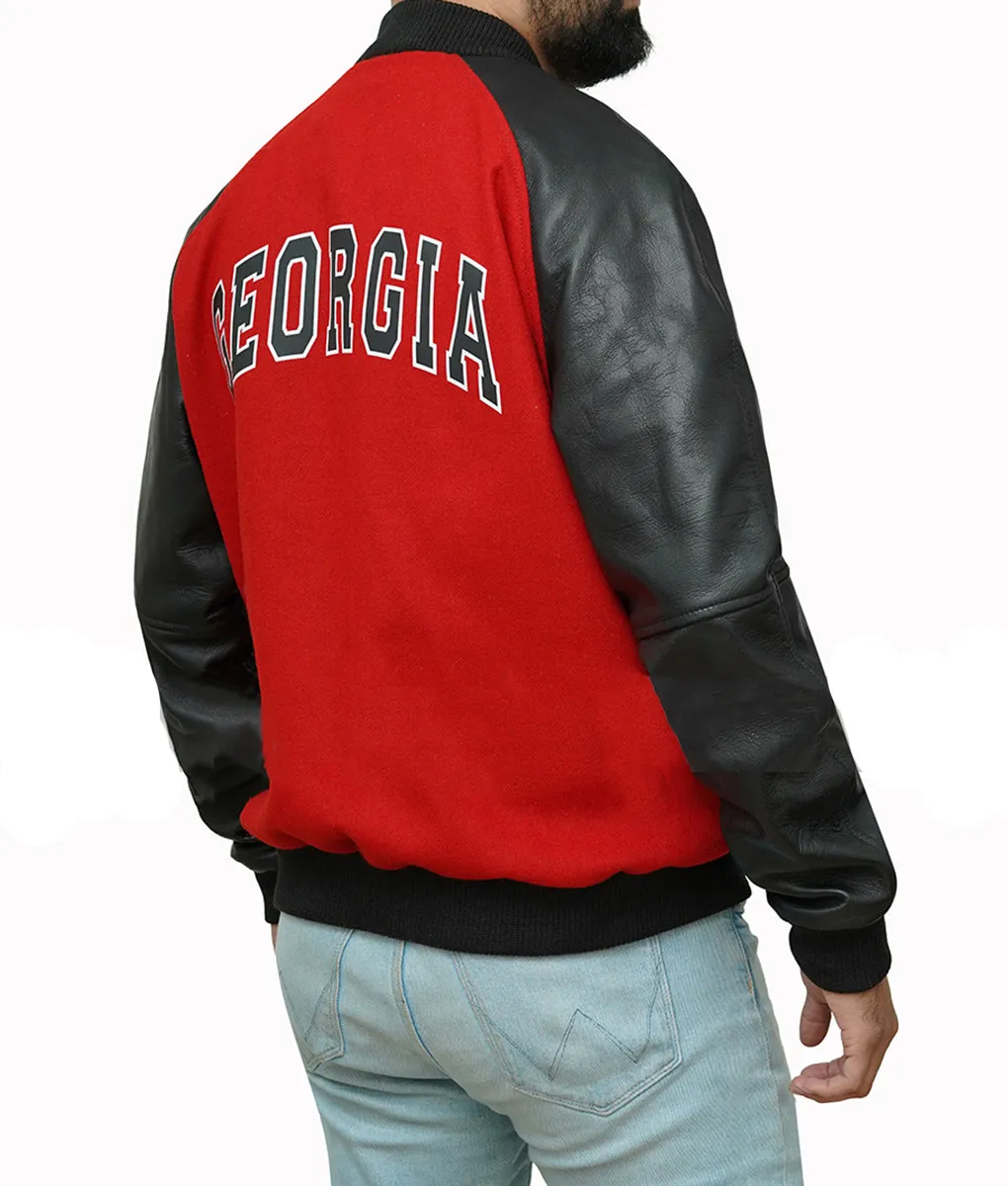 Georgia Bulldogs Baseball Black And Red Jacket