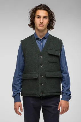 GILET IN LANA VERDE