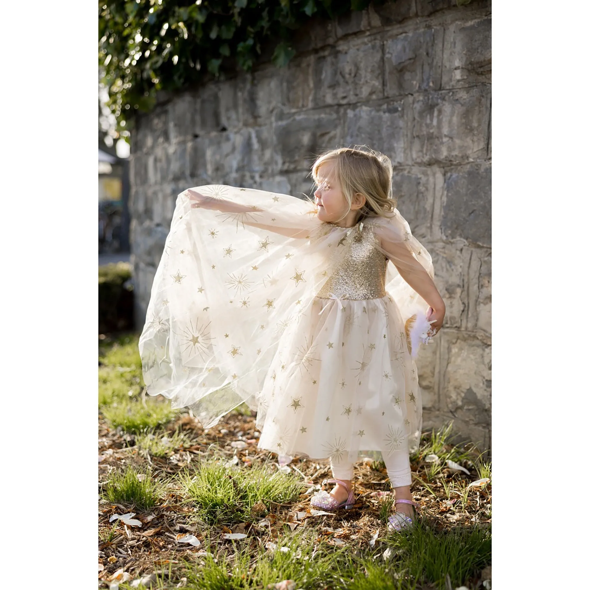 Gold Glam Party Cape for Kids