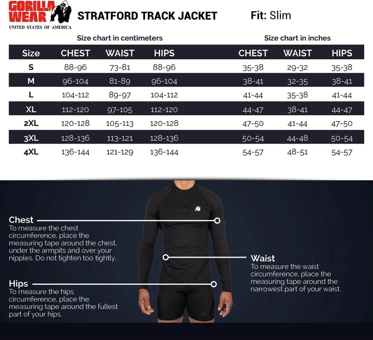 Gorilla Wear Stratford Track Jacket - Navy